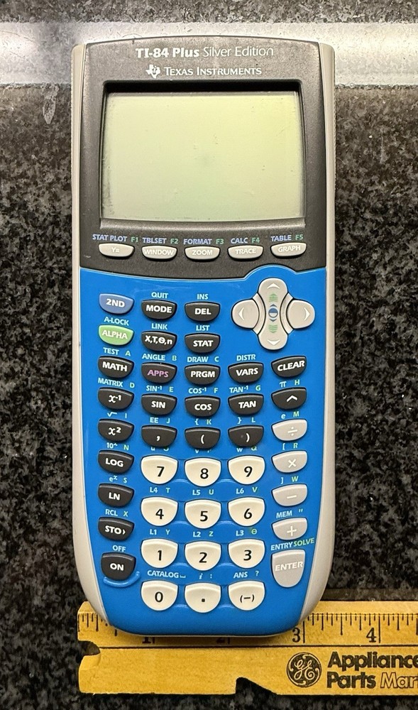 Texas Instruments TI-84 Plus Silver Edition Graphing Calculator Blue Works