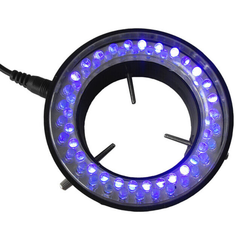 60 LED Purple UV Light Source Microscope Ring Light Lamp Illuminator 110V-240V
