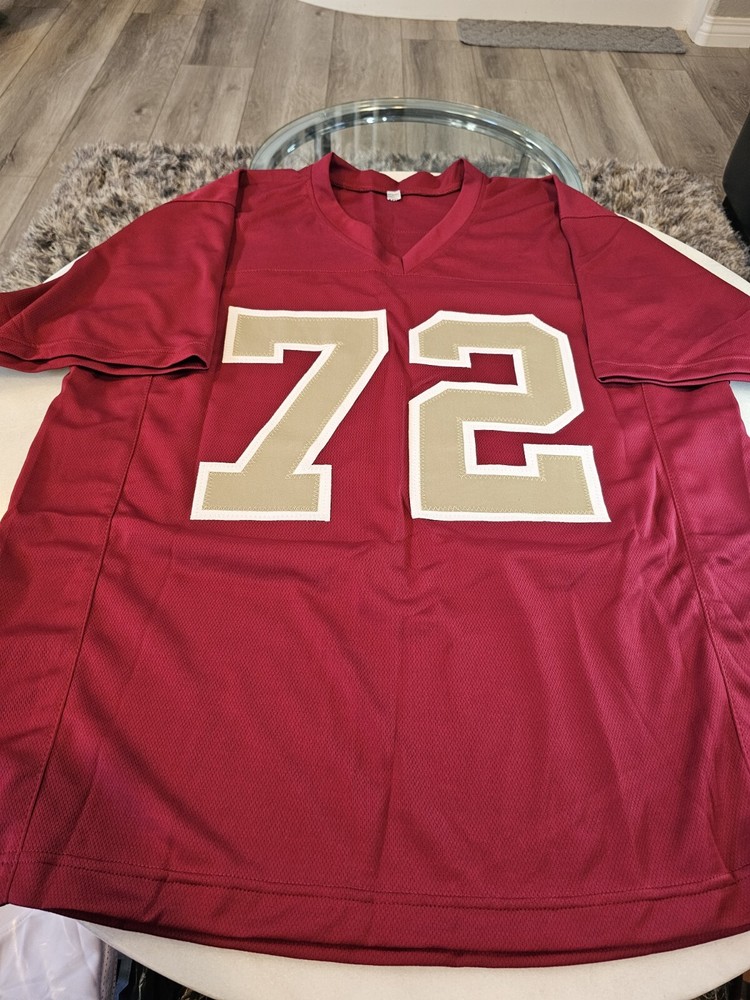Dexter Manley Autographed/Signed Jersey JSA COA Red Custom Jersey
