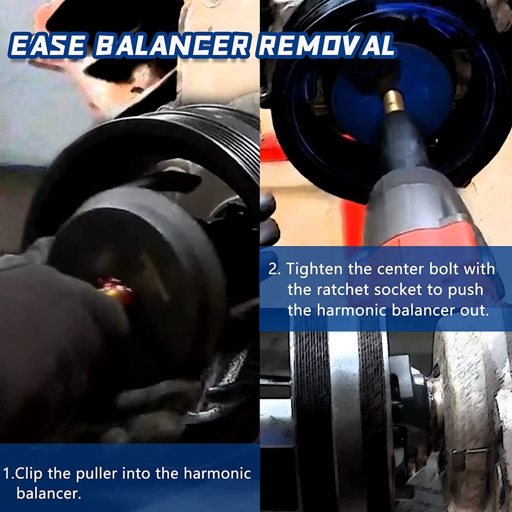 25264 LS Harmonic Balancer Puller Crank Pulley Puller for GM Dodge Jeep Chrysler