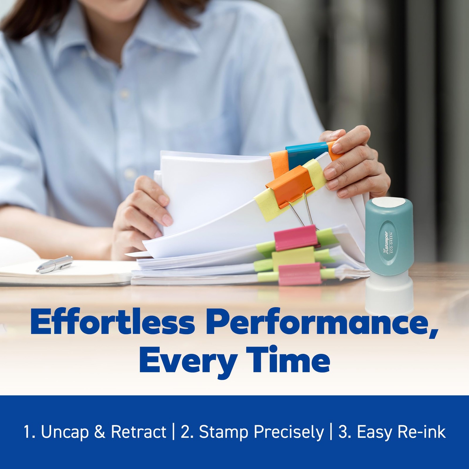 Shachihata R One-Color Specialty Stamp, Round, Entered, Red 11418