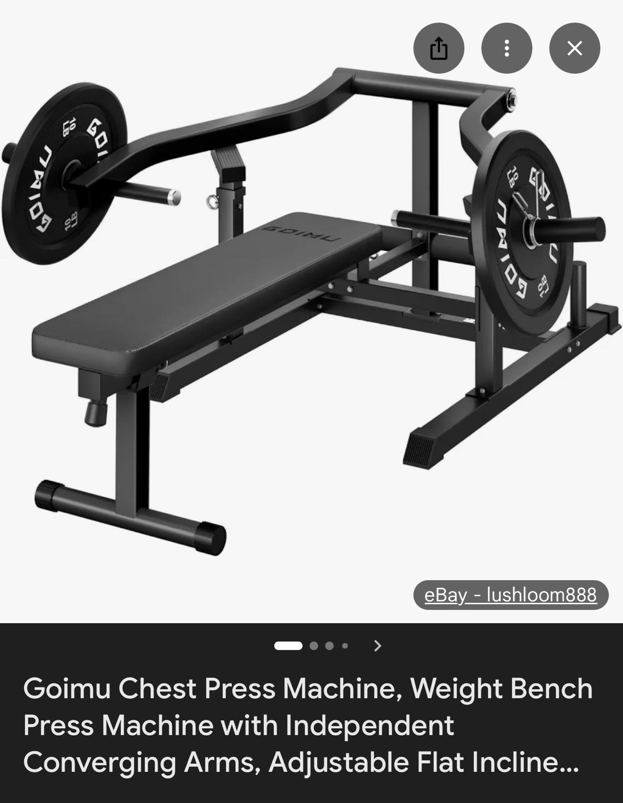 GOIMU Adjustable Chest Press Machine BRAND NEW! Never Used Must Sell Moving Sale