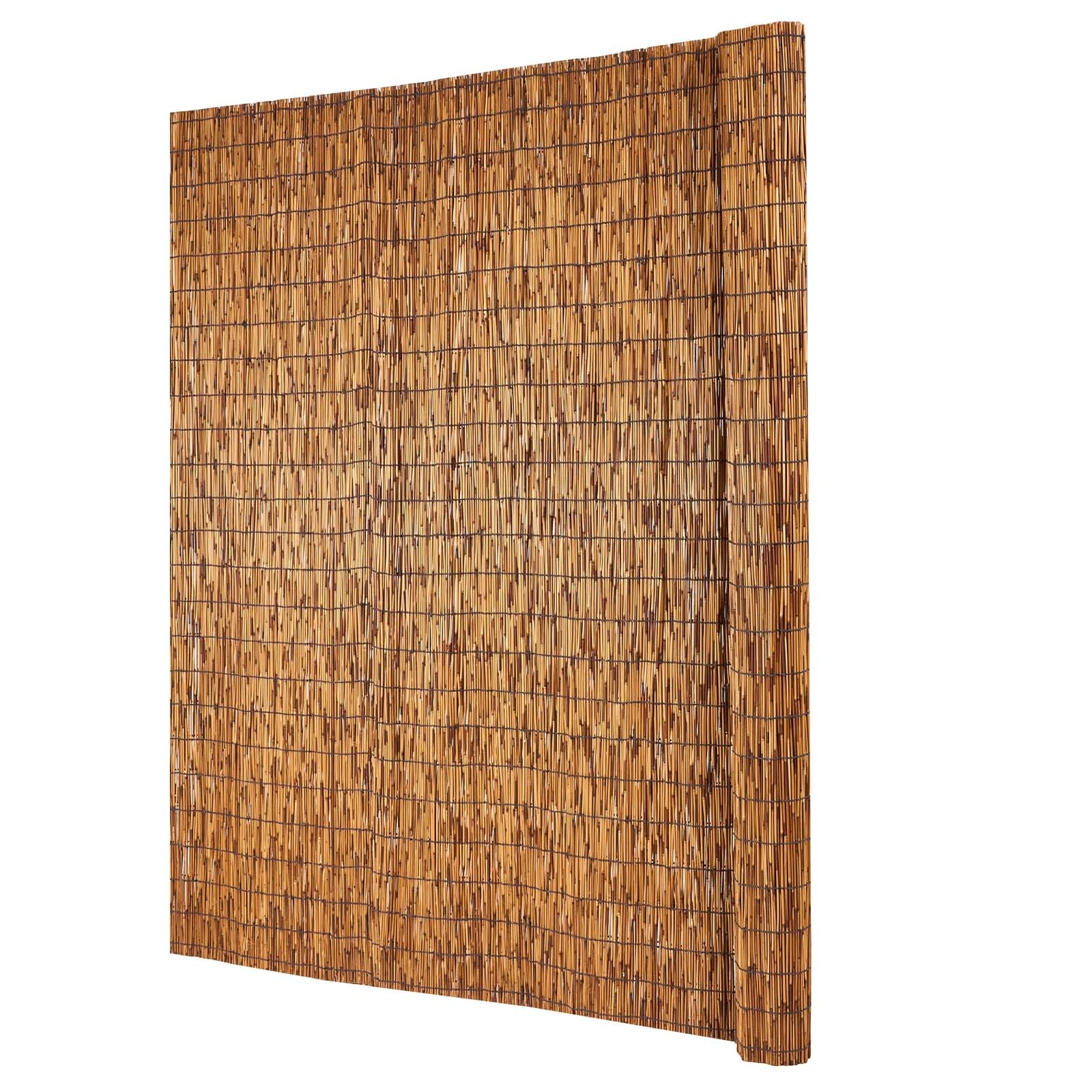 Uimoso Natural Reed Fence Panel 6 ft x 16.4ft Privacy Screen Roll for Garden Use