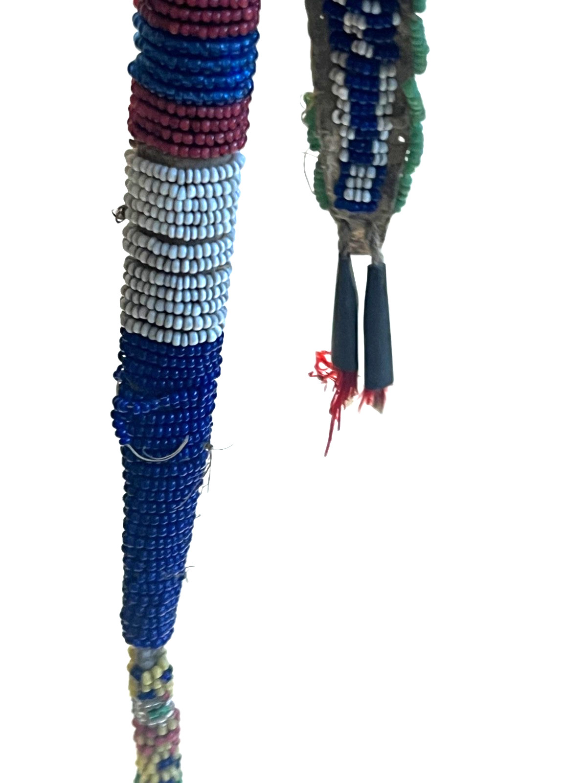 Antique Native American Indian Beaded Awl Case; Tinkle Cones; 1890's