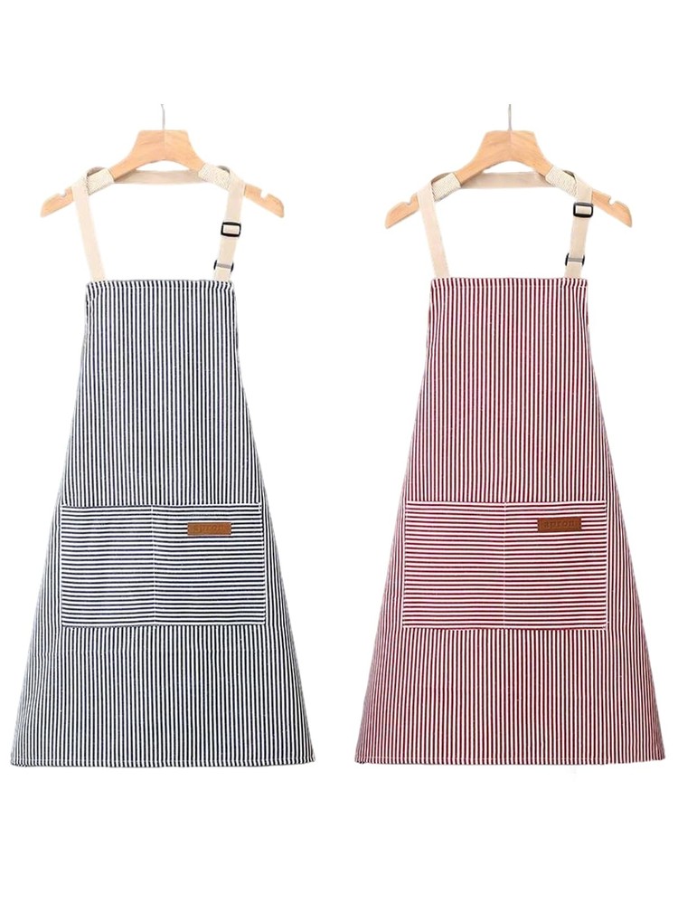 2 Pieces Adjustable Apron with Pockets, Large Cooking Aprons, Kitchen Aprons ...