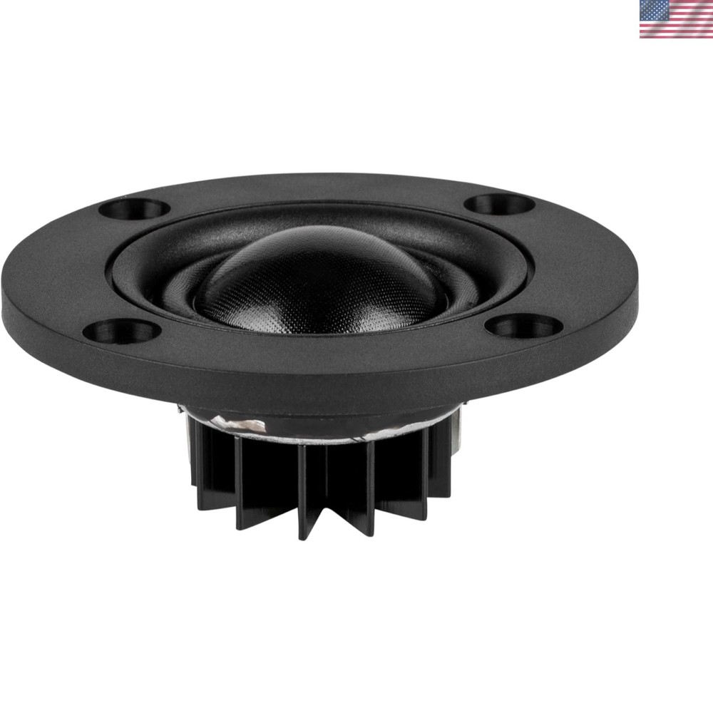 Modern Black 1” Soft Dome Tweeter - Exceptional Sound Quality & Install Ease