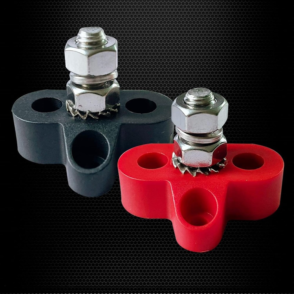Heavy-Duty Nylon Battery Junction Post - 3/8" Single Stud for 12V & 48V Systems