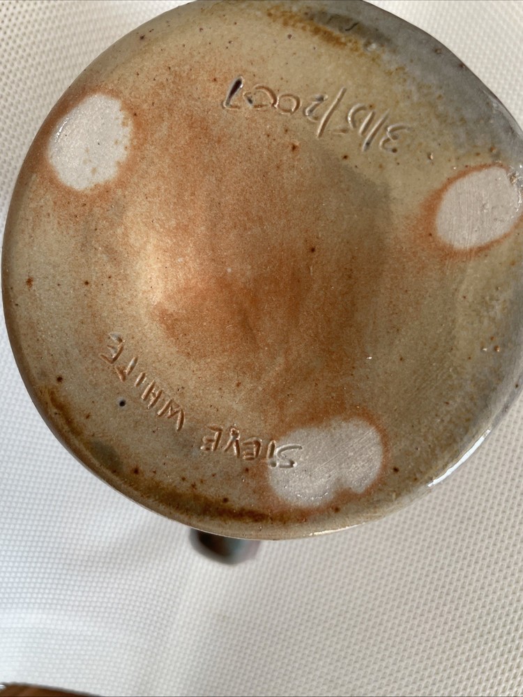 hand made Studio Small Pitcher Artist Signed Steve White 2007
