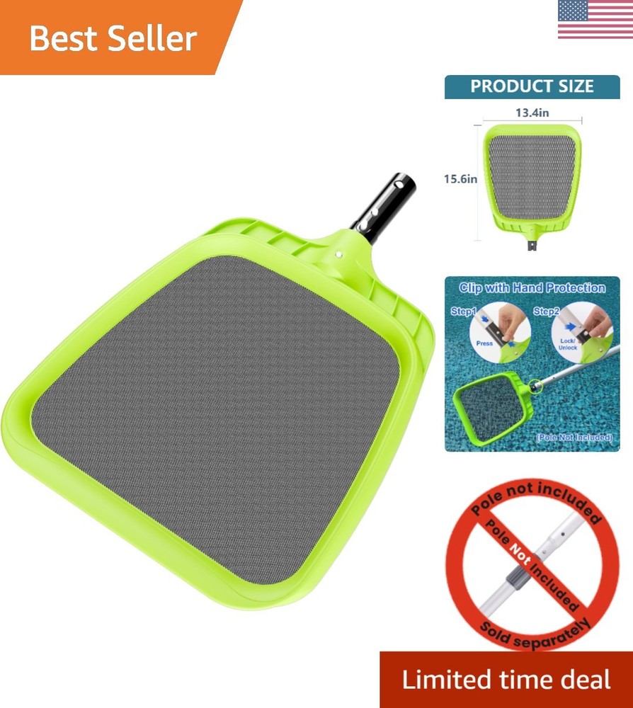 Lightweight Pool Skimmer Net with Widened Lip - Safe and Effective Cleaning
