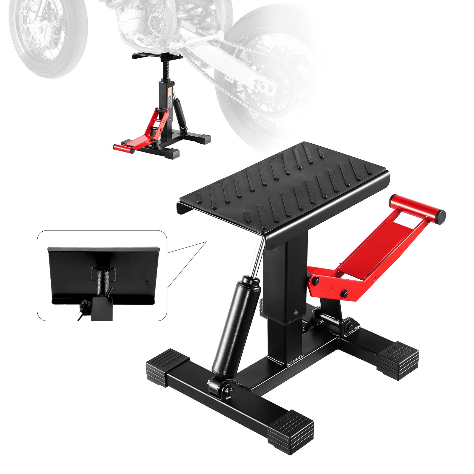 Dirt Bike Lift Stand 440 LBS Adjustable Hydraulic Lift Jack for Motorcycle Hoist