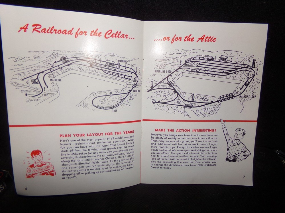 Lionel Train Layout Plan Booklet, Ca.1950, Free Shipping
