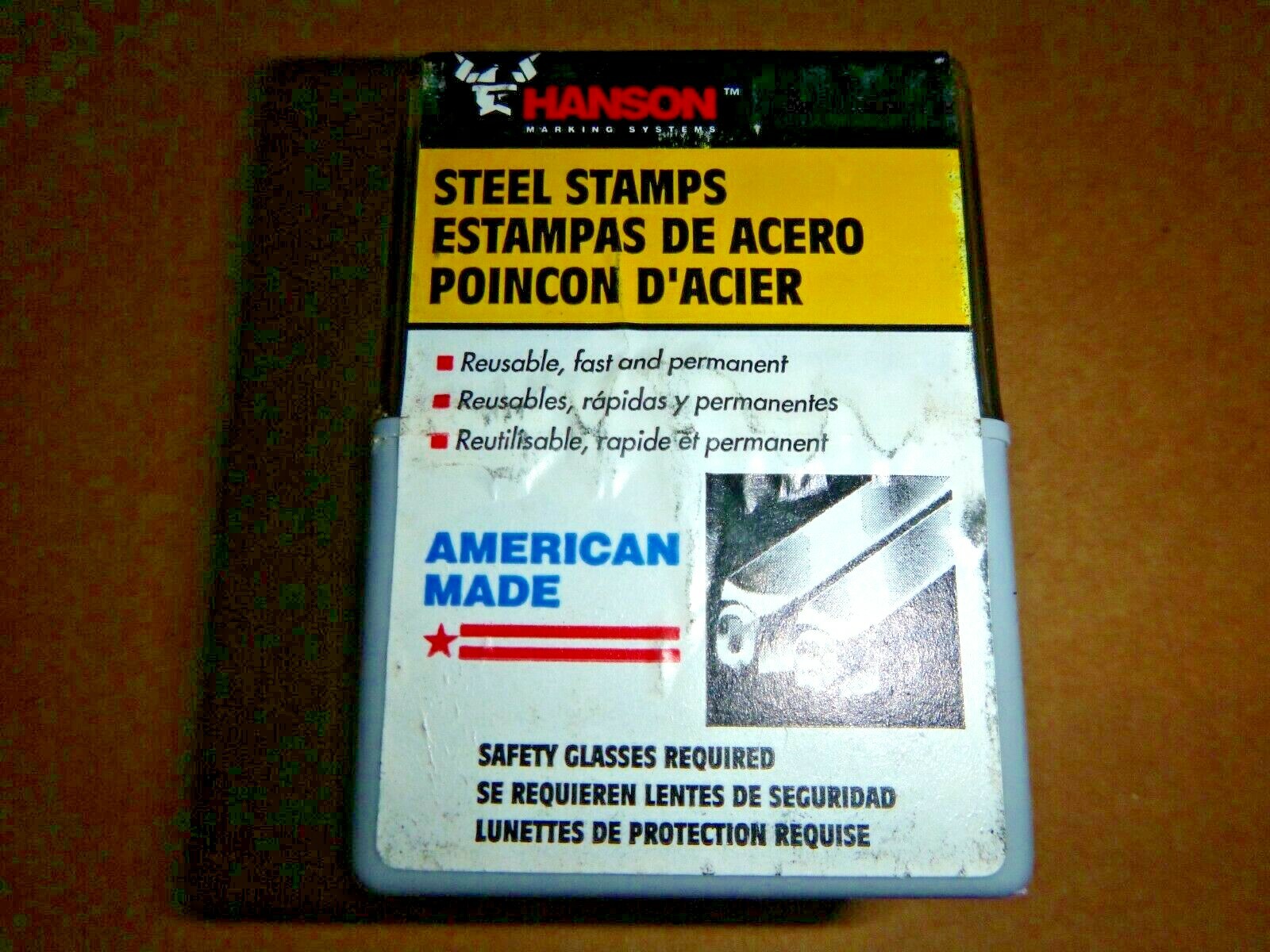 NEW Hanson Tools USA 21360 9-Piece Heavy Duty 1/8" Numbers 0 - 9 Steel Stamp Set