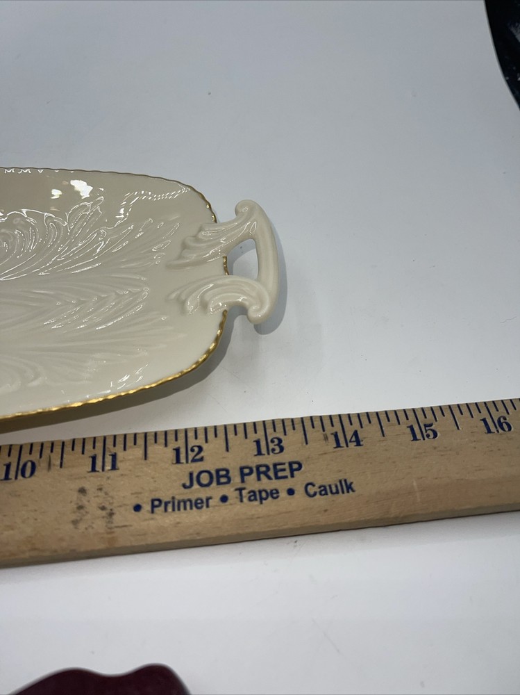 Lenox 13.5" Handled Celery Tray Gold Rim