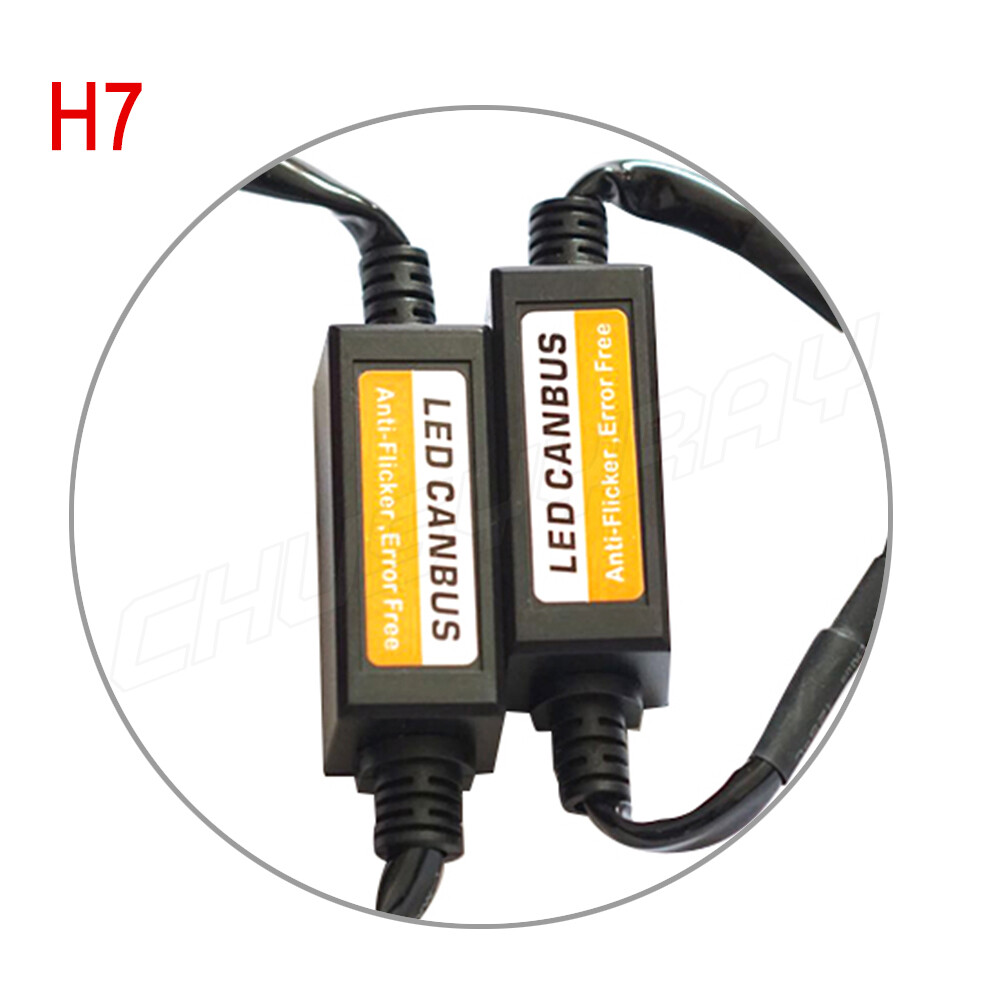 2pcs H7 Headlight LED Canbus Decoder Canceller Error Free Resistor Anti Flicker