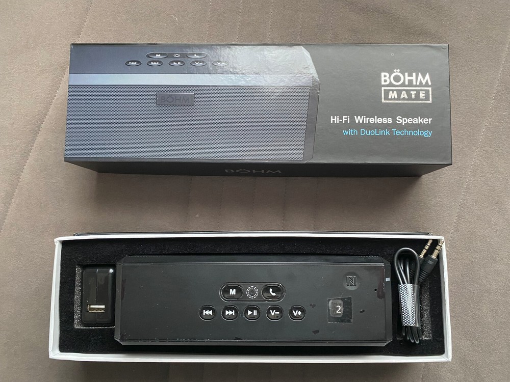 Two BOHM Wireless Speakers with DuoLink Technology