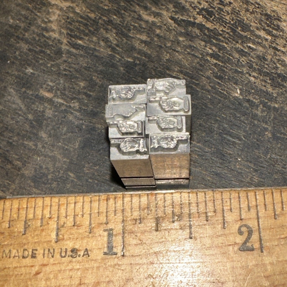 Print Blocks “ 8 Fingers Pointing “ Small Dingbats!