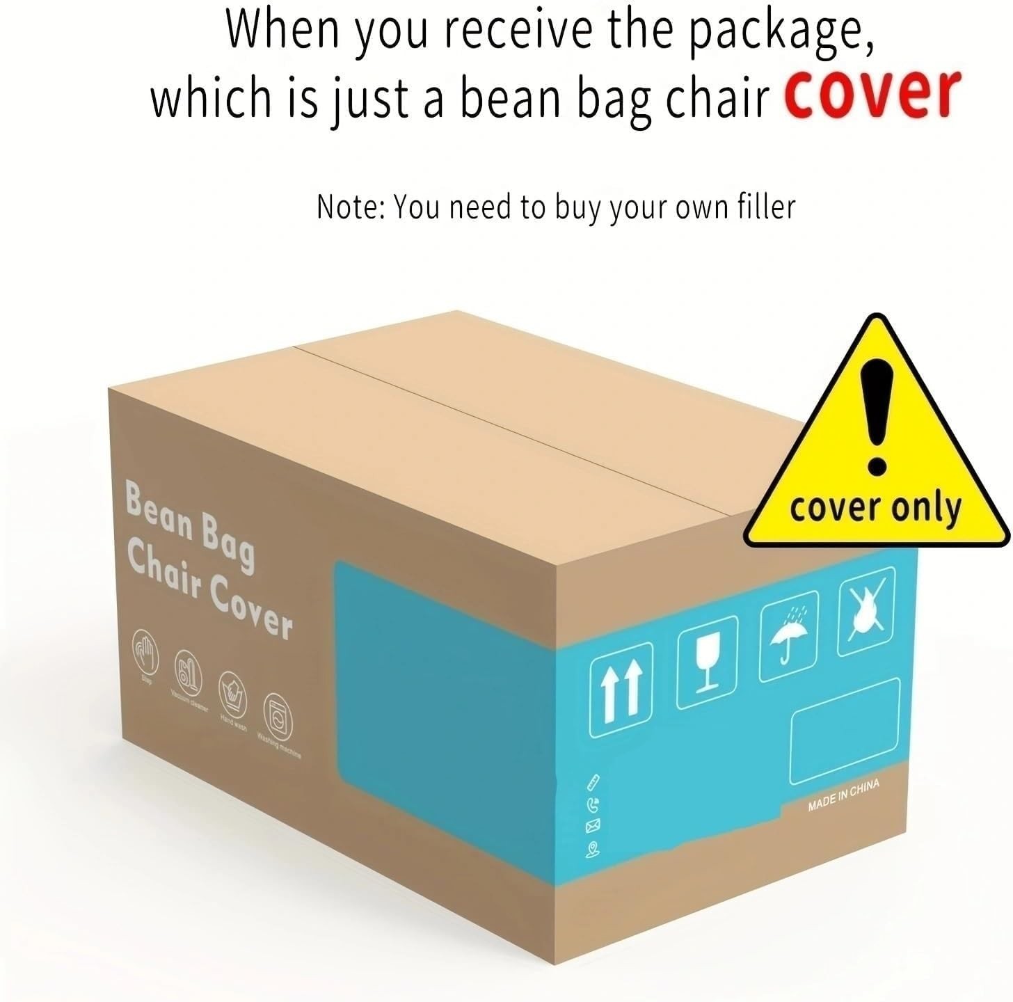 Bean Bag,Big Huge Giant Bean Bag Chair for Adults, (No Filler) Bean Bag Chair