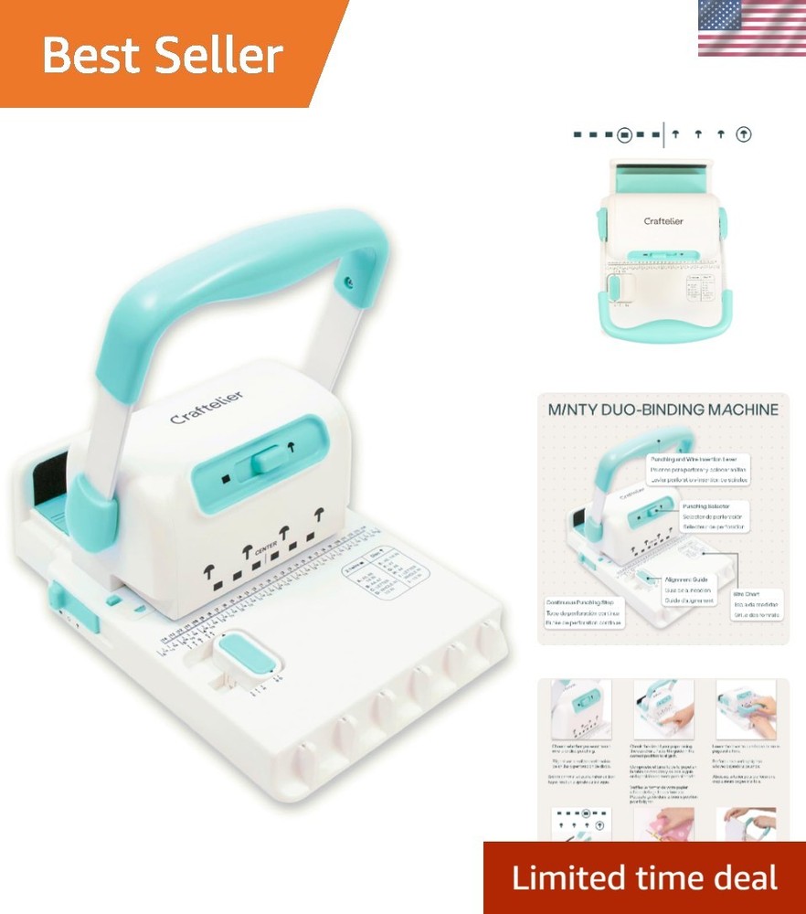 Compact Spiral Binding Machine for Effortless Book Creation – 2:1 Compatibility