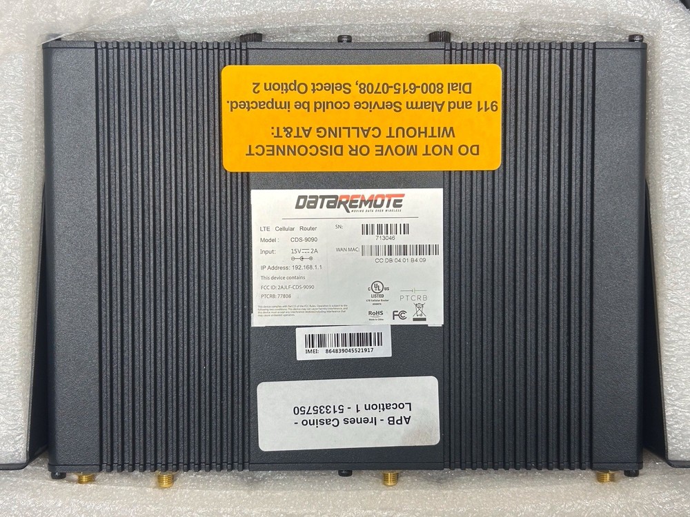 DataRemote CDS-9090 Advanced Wireless LTE Cellular Router #D645