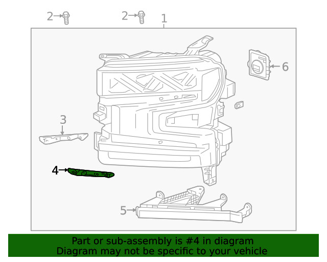 Genuine GM Headlamp Assembly Lower Bracket 84477897