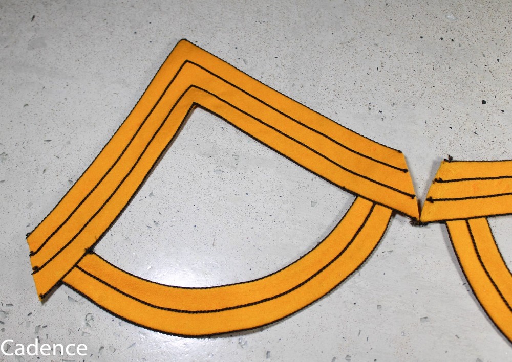 US Indian Wars Cavalry Master Sergeant Rank Chevron Stripes Patch Pair B803