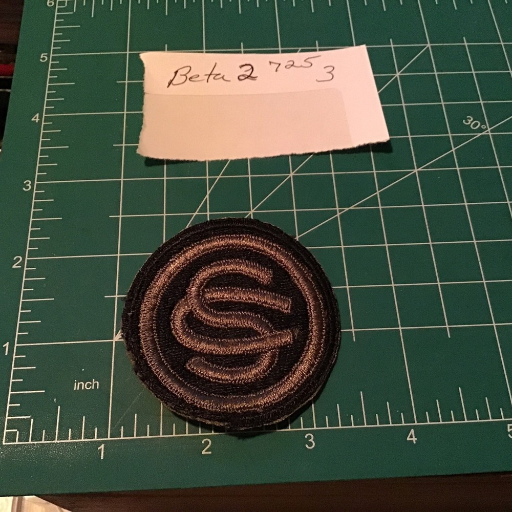 WWII US Army OCS Patch Officers Candidate School Original OD Snow Back Black