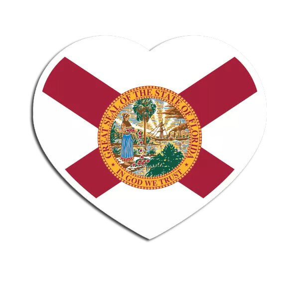 Florida Heart Sticker Decal