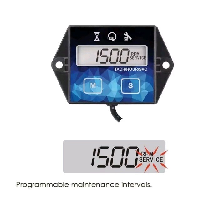 JR-HM011F Self Powered Digital Tachometer Hour Meter,Resettable TOT Hours,Cou...