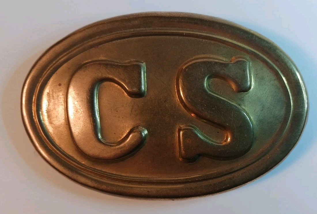 Civil War US & Confederate State Belt Buckles Lead Filled Vintage Reproduction??