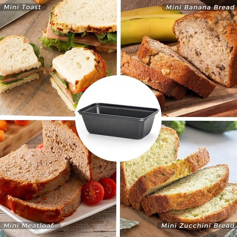 Nonstick Bread Loaf Pan Set Baking Durable Carbon Steel Kitchen Bakeware New