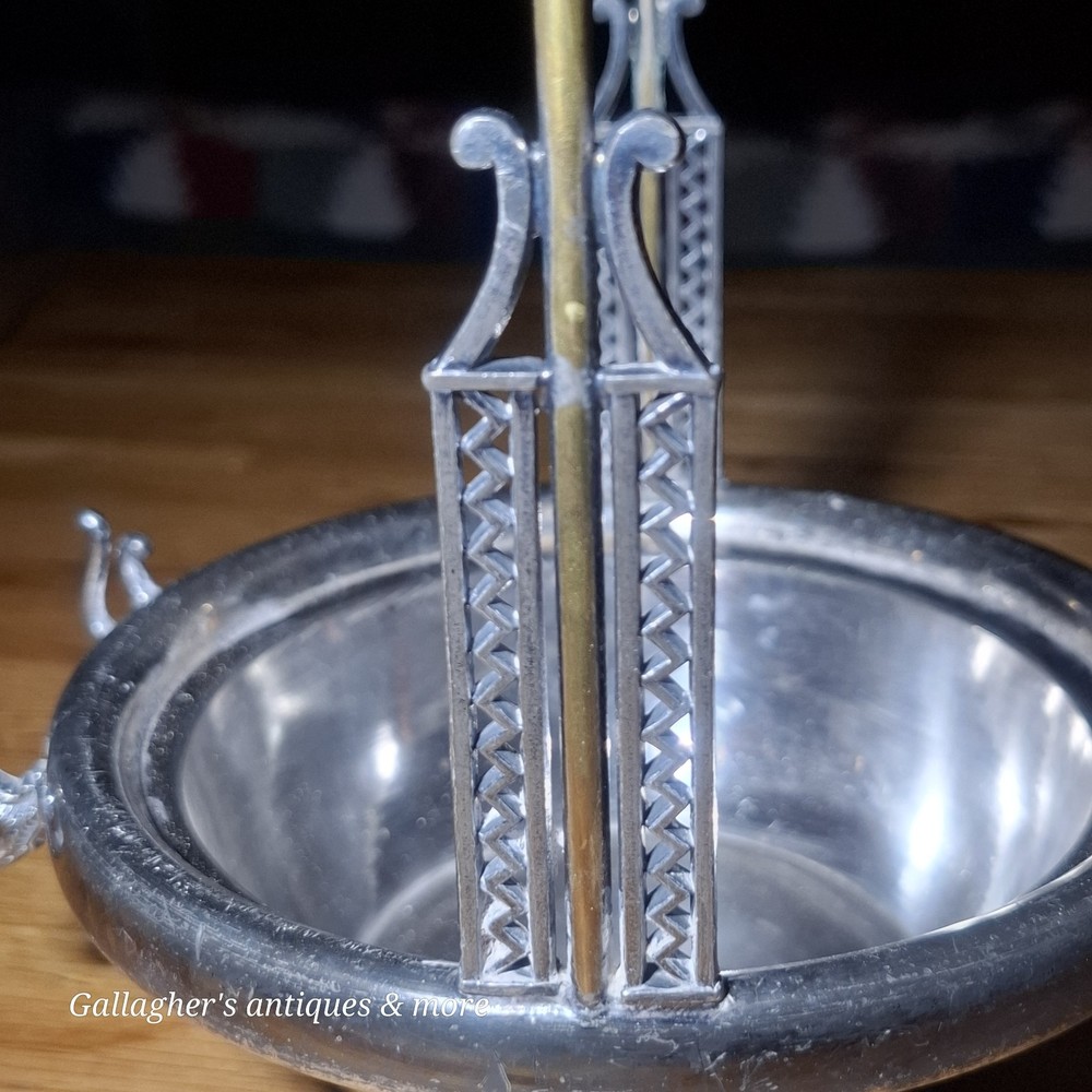 Antique Hartford Silver Plate Pickle Castor Dish
