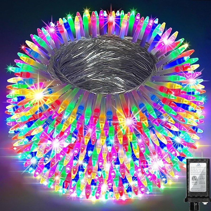 Multicolor LED Christmas Lights 1500 Count 470ft Dimmable Timer Waterproof New