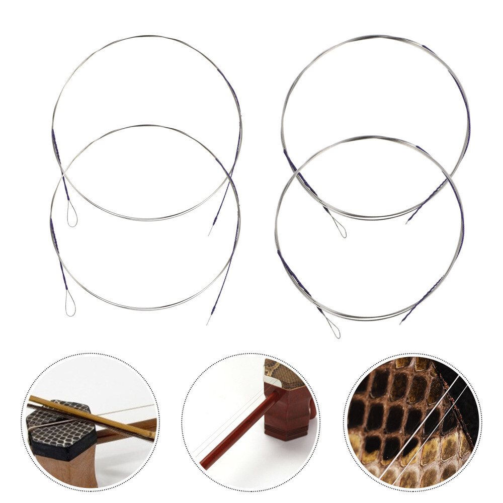 4Erhu Parts pcs Erhu String Replacement Ukulele String Chinese