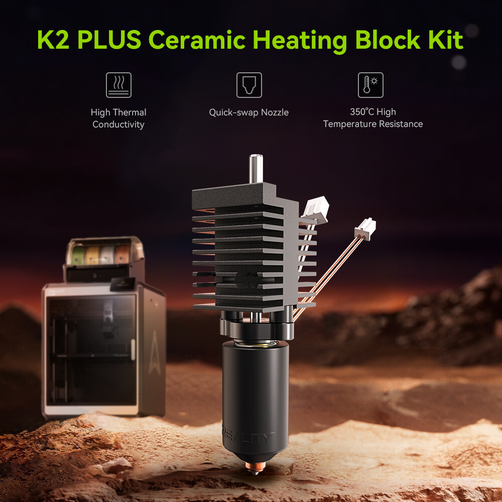 Creality K2 Plus Ceramic Heating Block Kit High Flow Printing for K2 Plus Print