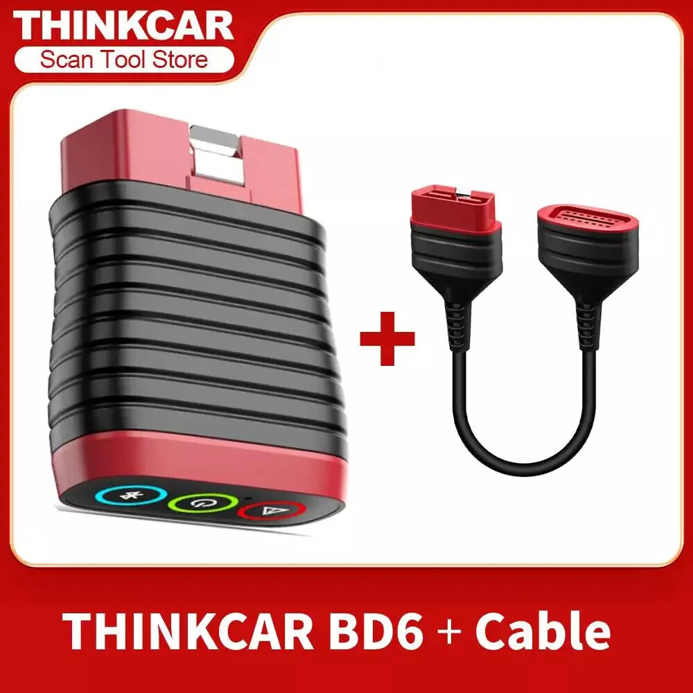 2025 Thinkcar BD6 OBD2 Scanner Bluetooth All System Diagnostic Tool + OBD2 Cable