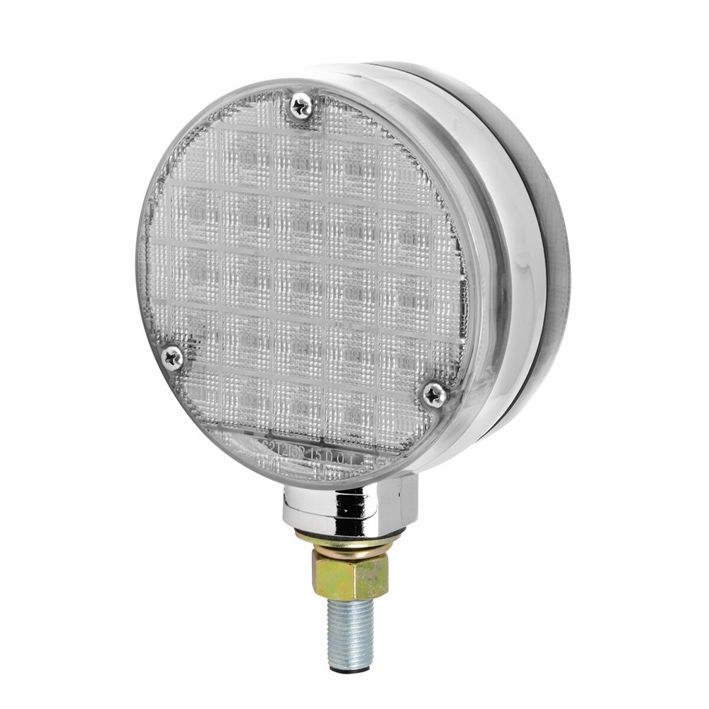 4″ DOUBLE FACE SMART DYNAMIC LED PEDESTAL LIGHT CLEAR/RED/AMBER (DRIVER SIDE)