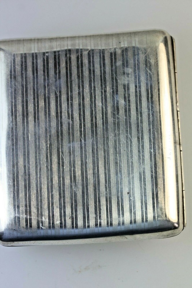 ASIAN LADY ENAMEL SILVER CIGARETTE CASE ANTIQUE HALLMARK