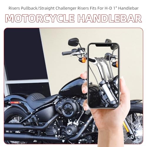 Motorcycle Handlebar Risers Height 10 inch Pullback Clamp Round 1 10" Chrome