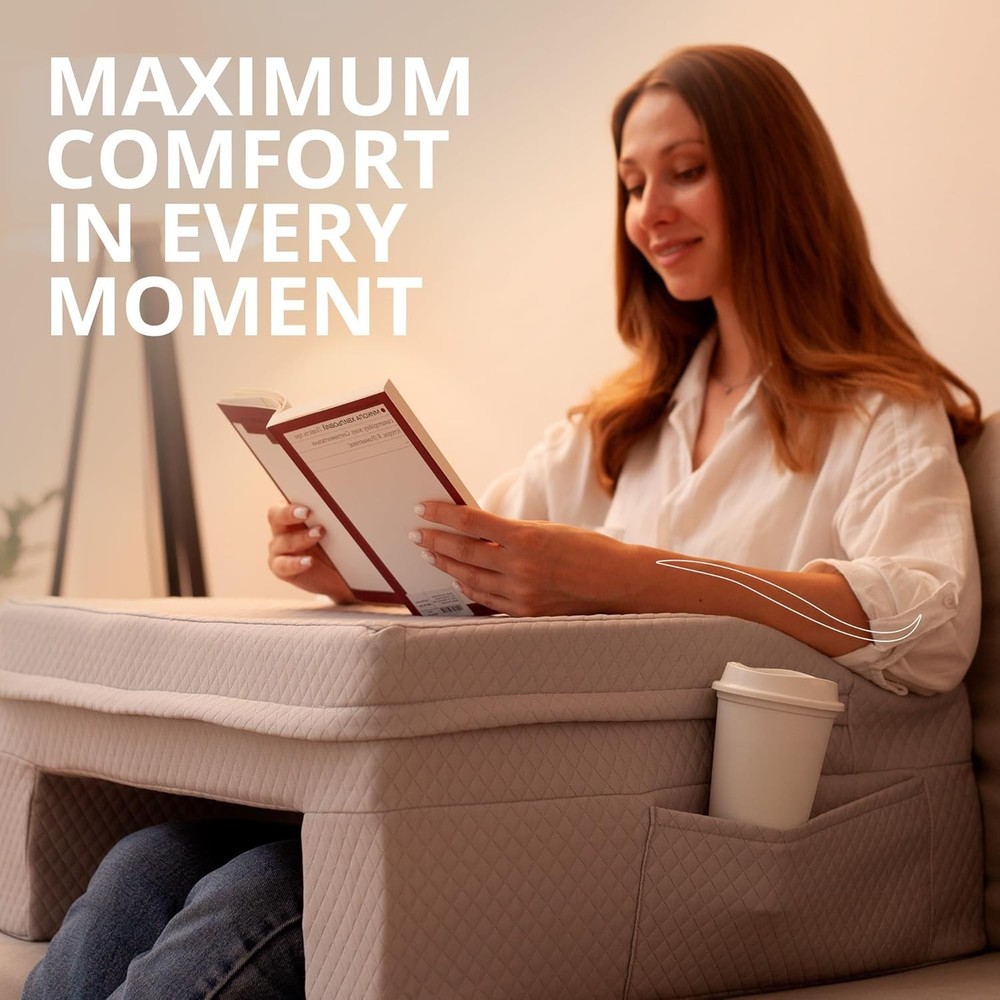 Gaming Lap Desk Pillow – Large 24″ Flat Surface Laptop Pillow Couch & Sofa –