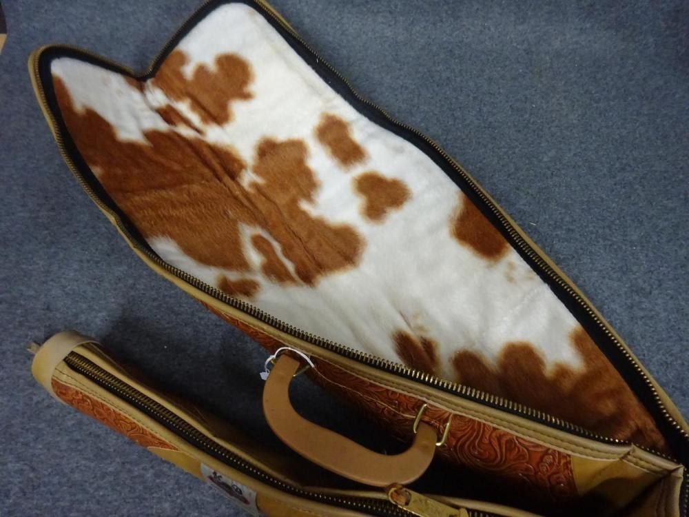 Vintage Weather Shield Leather Rifle Soft Case with Handle
