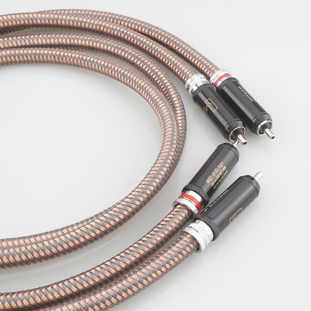 Pair Audiophile RCA Cable OCC pure copper RCA Interconnect Audio Cable