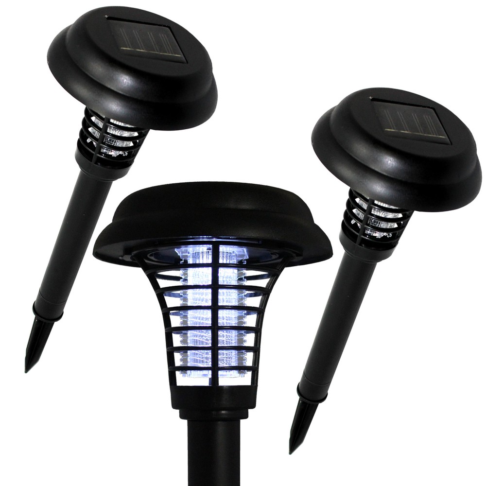 BlueDot Solar LED Light & UV Bug Zapper- Light-up + Kill mosquitoes - 2 Pack