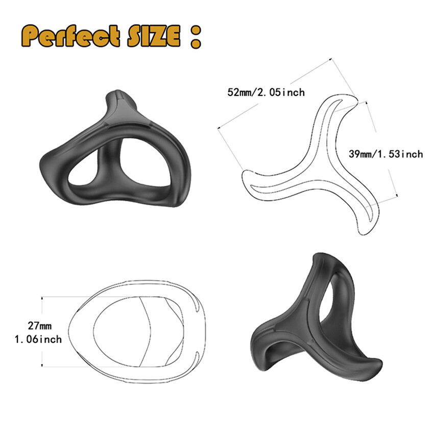 Reusable Ball-Scrotum-Stretcher-Ring-Penis Enhancer Delay Ejaculation for Men