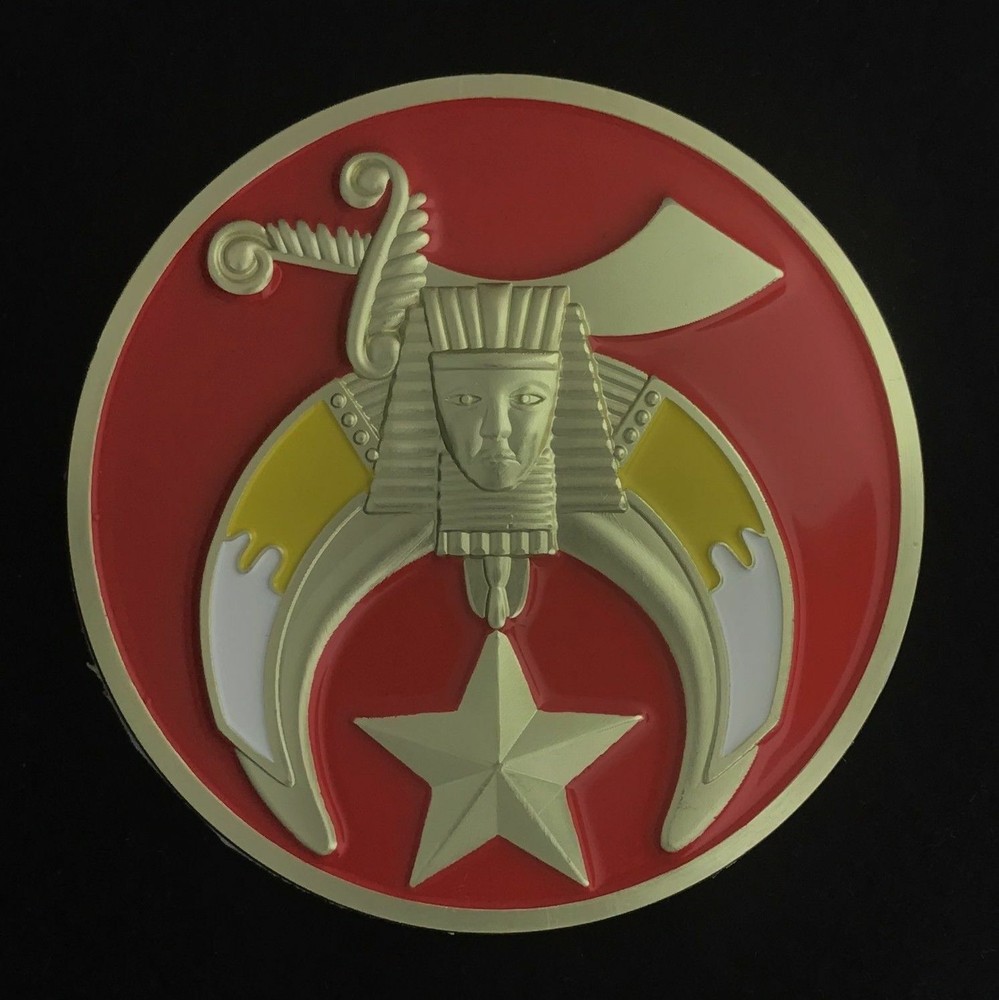 Shriners Small Auto Emblem  (Red) - 2" Diameter