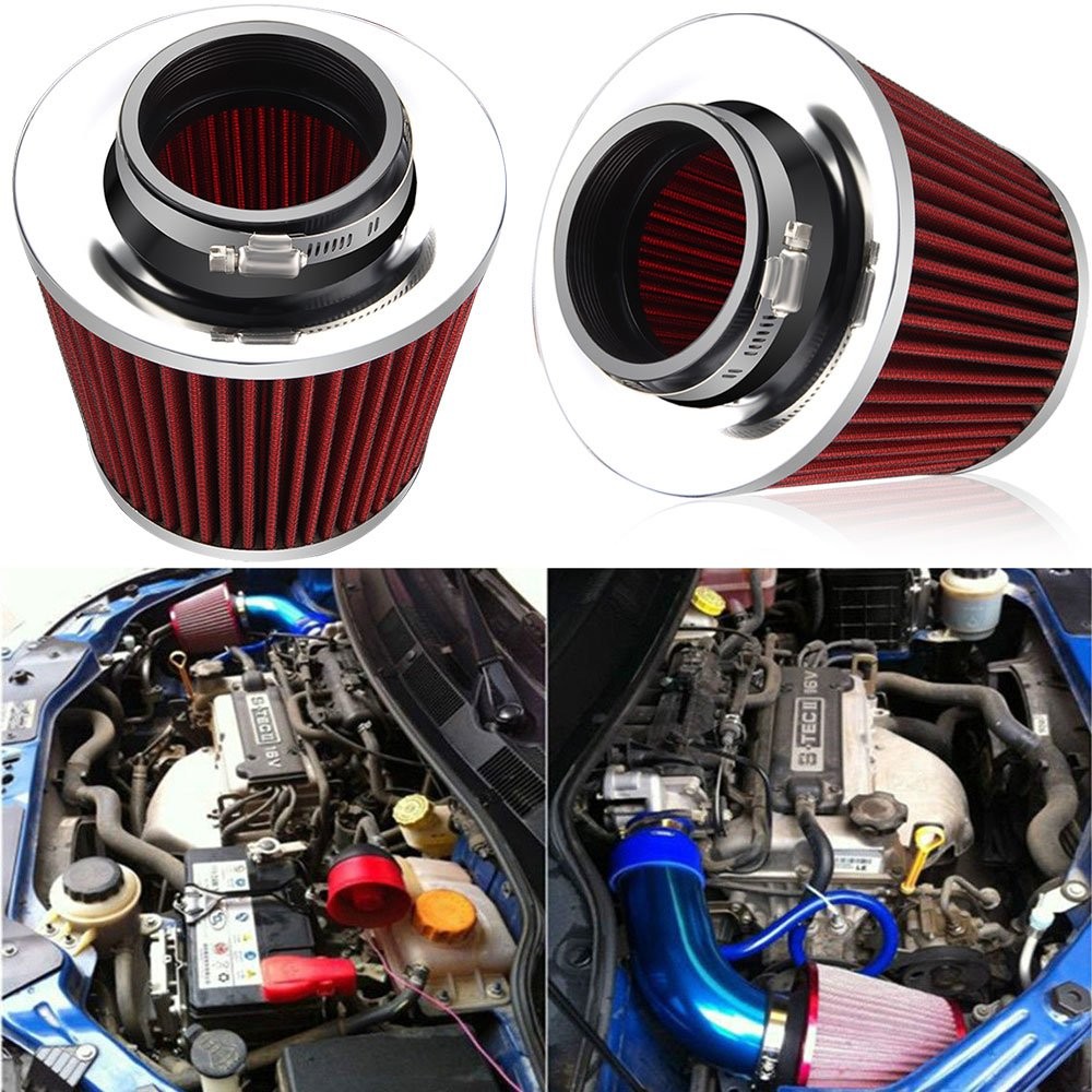 Cold Intake Kit Air Filter Induction Flow Power Pipe Hose System Accessory Car