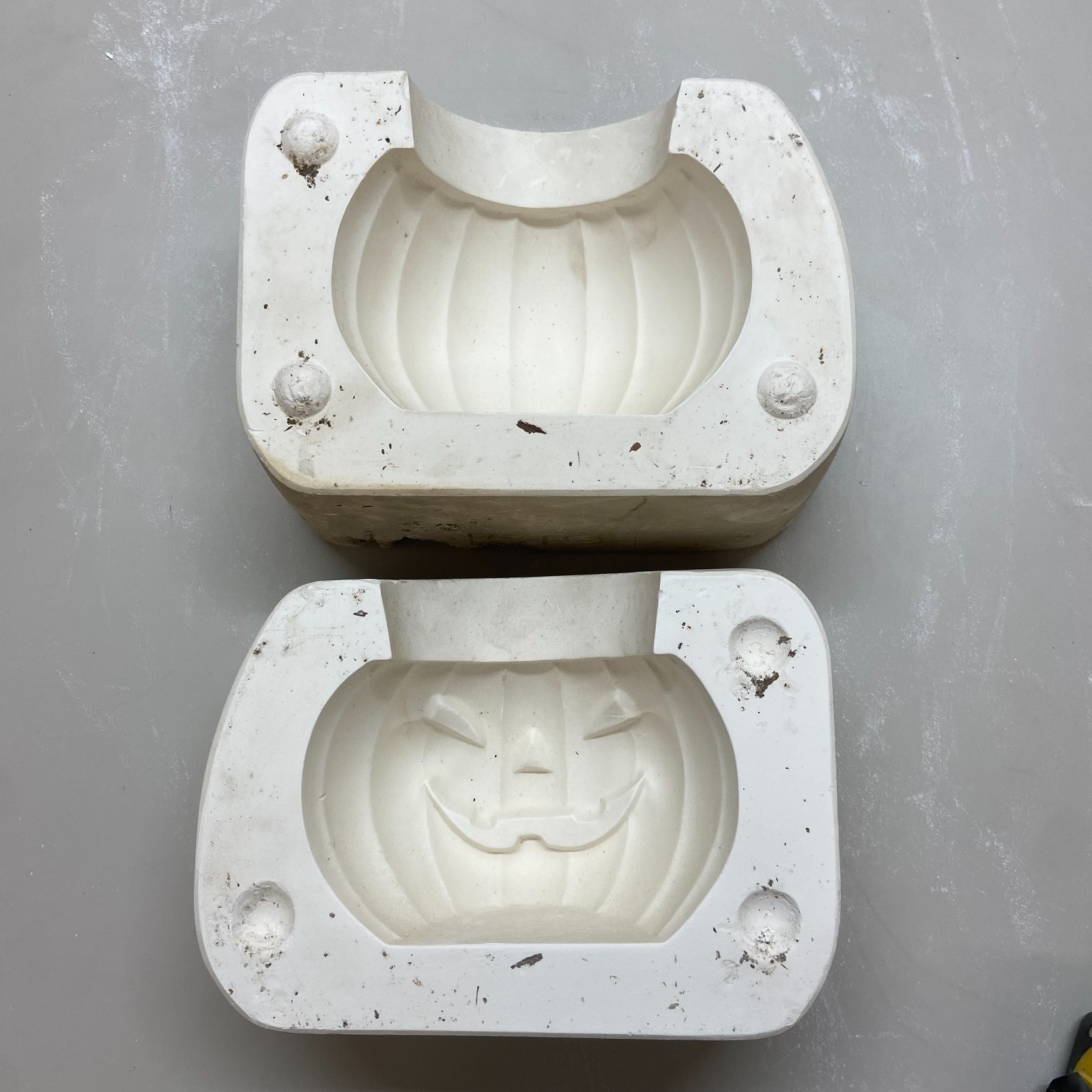 Vintage 1989 Kimple Ceramic Slip Casting Mold Halloween Pumpkin #1519