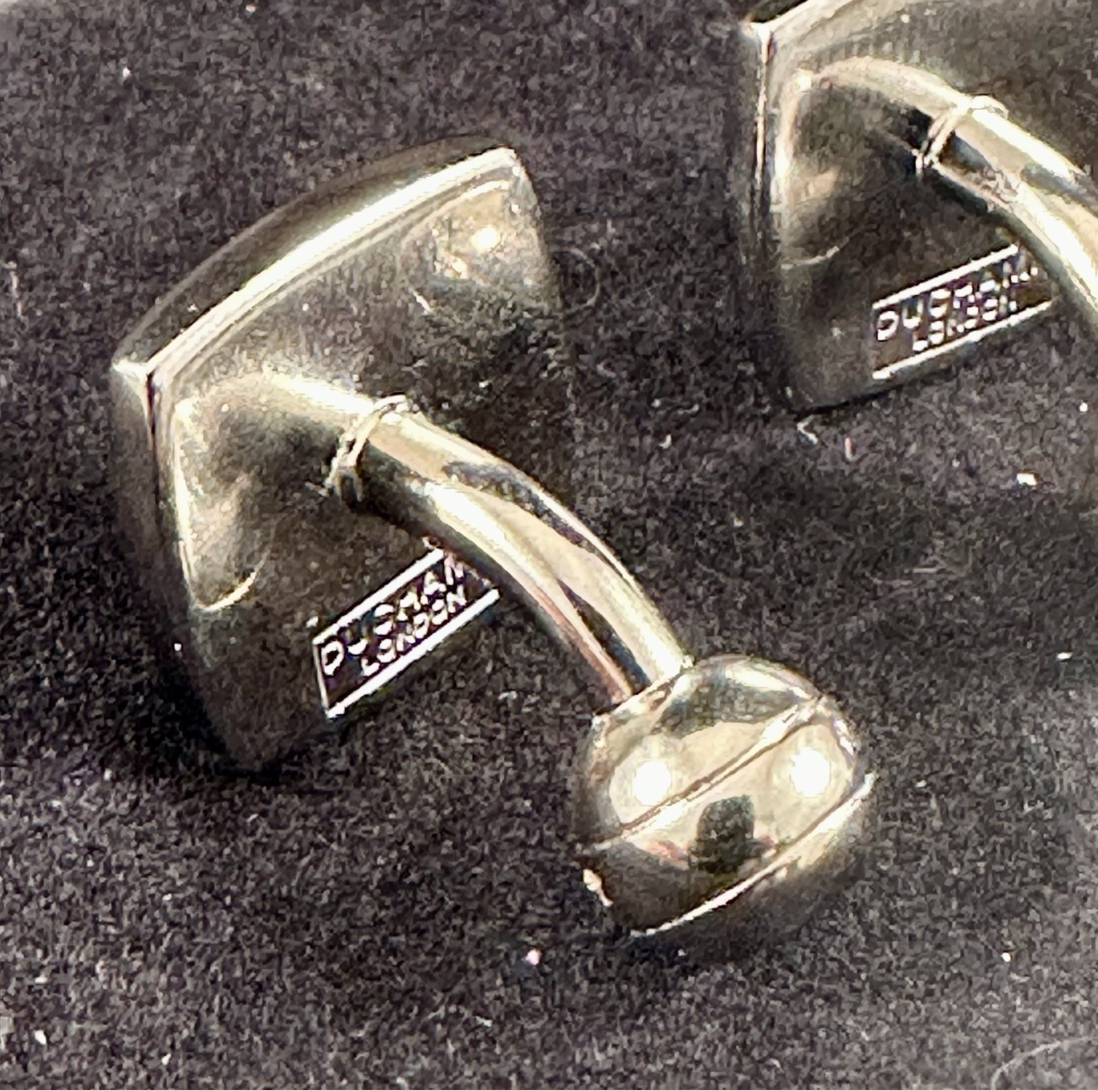 Duchamp London Vintage-Style Cufflinks Silver Enamel 21.79g SELLER COLLECTION
