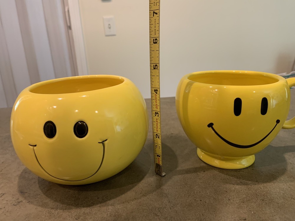 Telaflora Smiley Face Mug And Planter Set Rare!