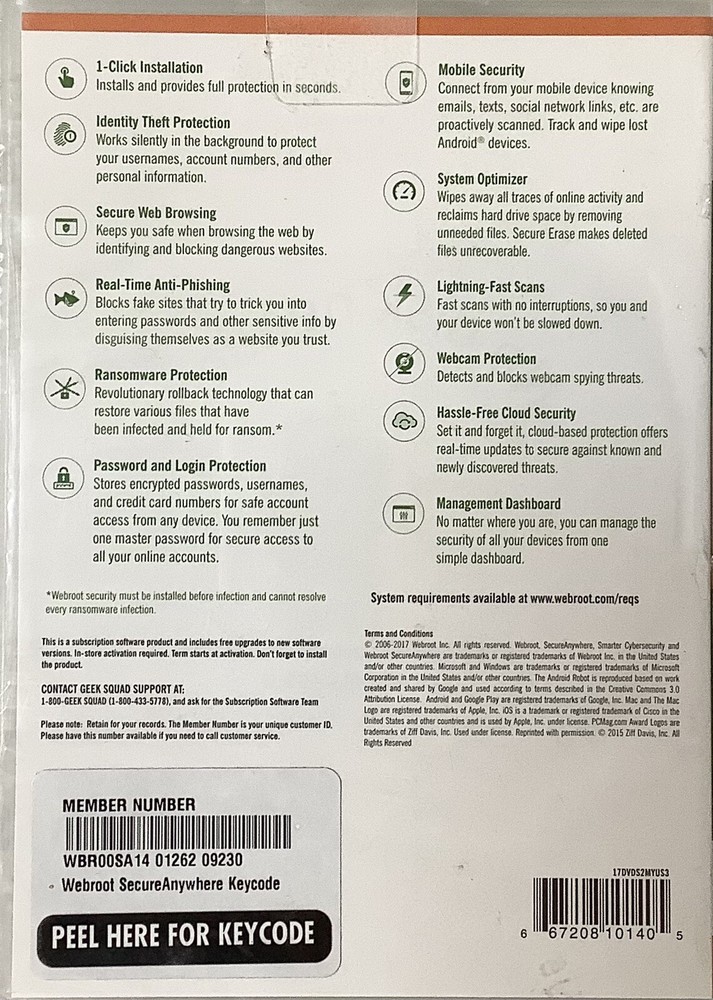 Webroot SecureAnywhere Internet Security - Full Version for Windows & Mac...