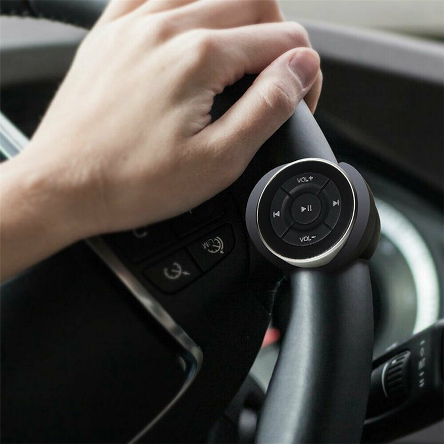 Car Steering Wheel Wireless BT Remote Control Button Music For Android IOS Phone